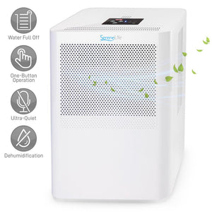 Portable Energy-Saver Dehumidifier - Ultra-Quiet & Electric Small Dehumidifier, 3 Pints Volume Capacity, Space Up To 322 Sq. Ft. For Bedroom, Bathroom, Rv, Closet & Basement