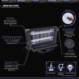 Indoor Bug Zapper - Electronic Plug-In Insect Control, Chemical-Free Insect Killer