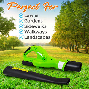 18V Electric Leaf Blower - Cordless Power Blower With Built-In Rechargeable Battery