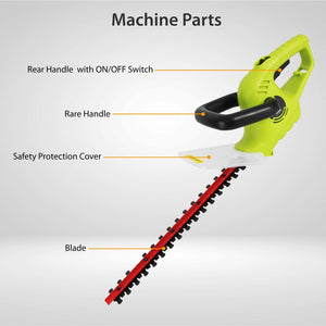 Electric Hedge Trimmer - Corded Home Garden Cutting &Trimming Hedger