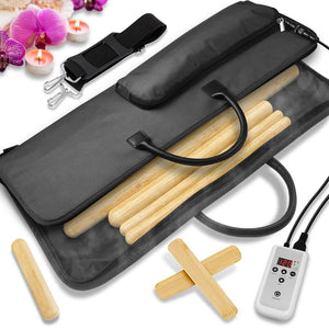 Thermal Therapy Massage Kit - Innovative Waterless Heating Technologywith Bamboo Sticks, And Heating Bag