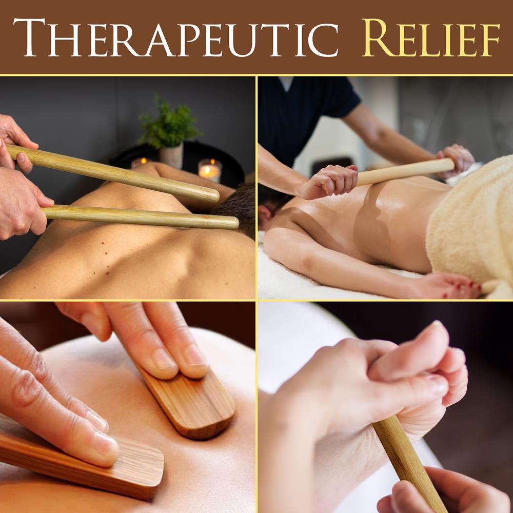 Thermal Therapy Massage Kit - Innovative Waterless Heating Technologywith Bamboo Sticks, And Heating Bag