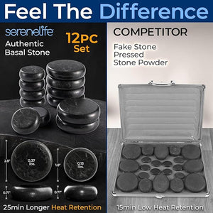 Multifunction Heating Stone Massager With Bag - Used For Muscle Therapy And Home Spa (Gray)