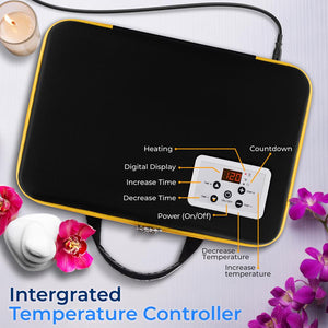Multifunction Heating Stone Massager With Bag - Used For Muscle Therapy And Home Spa (Black)
