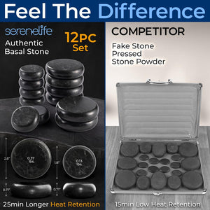 Multifunction Heating Stone Massager With Bag - Used For Muscle Therapy And Home Spa (Black)