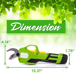 Cordless Lithium Power Pruner -  Pruning Shear With 7.2V Lithium-Ion Battery Powered Garden Electric Pole Pruner