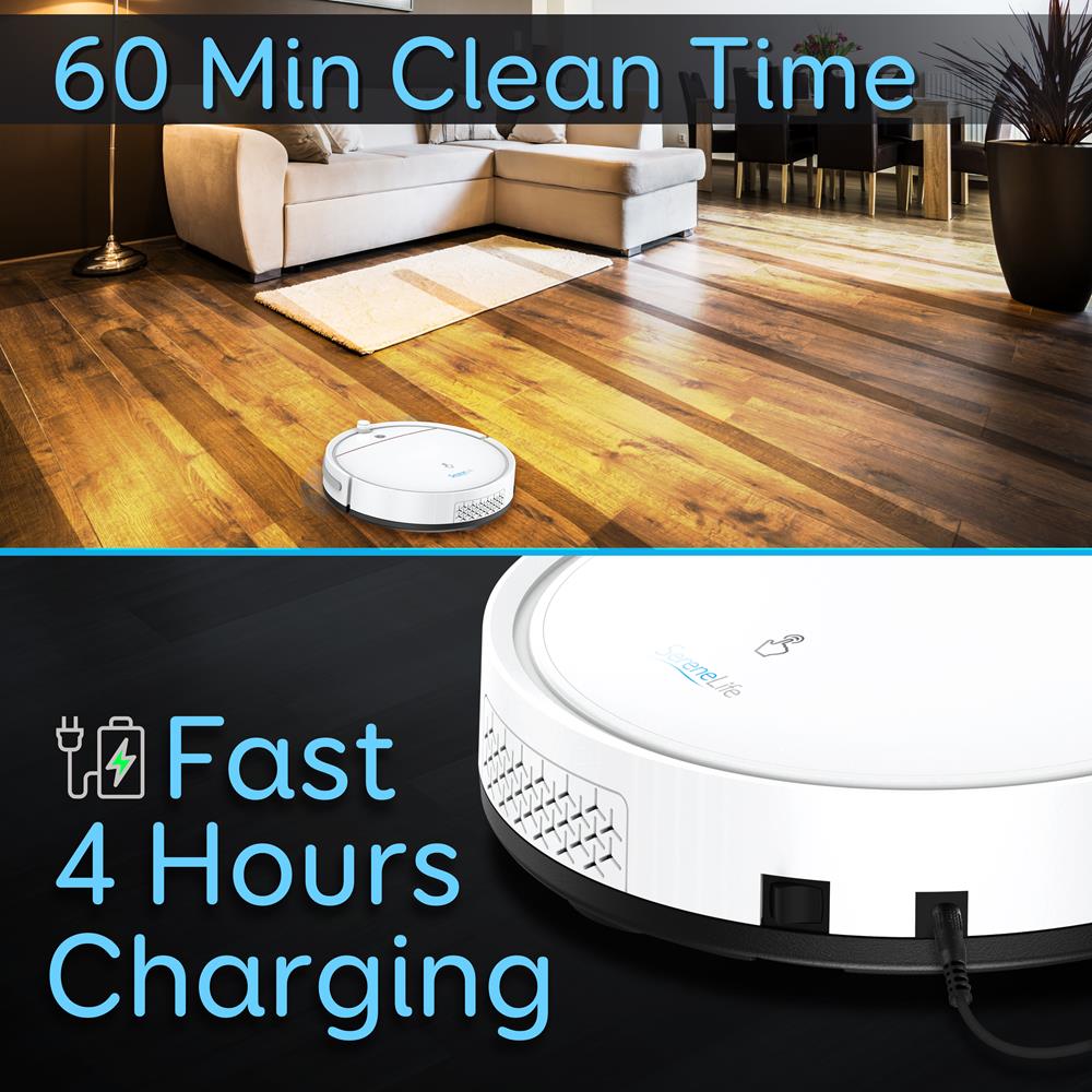 Smart Robot Vacuum Cleaner - Automatic Robot Cleaning Vacuum, Includes Remote Control For Cleaning Modes & Robot Directions