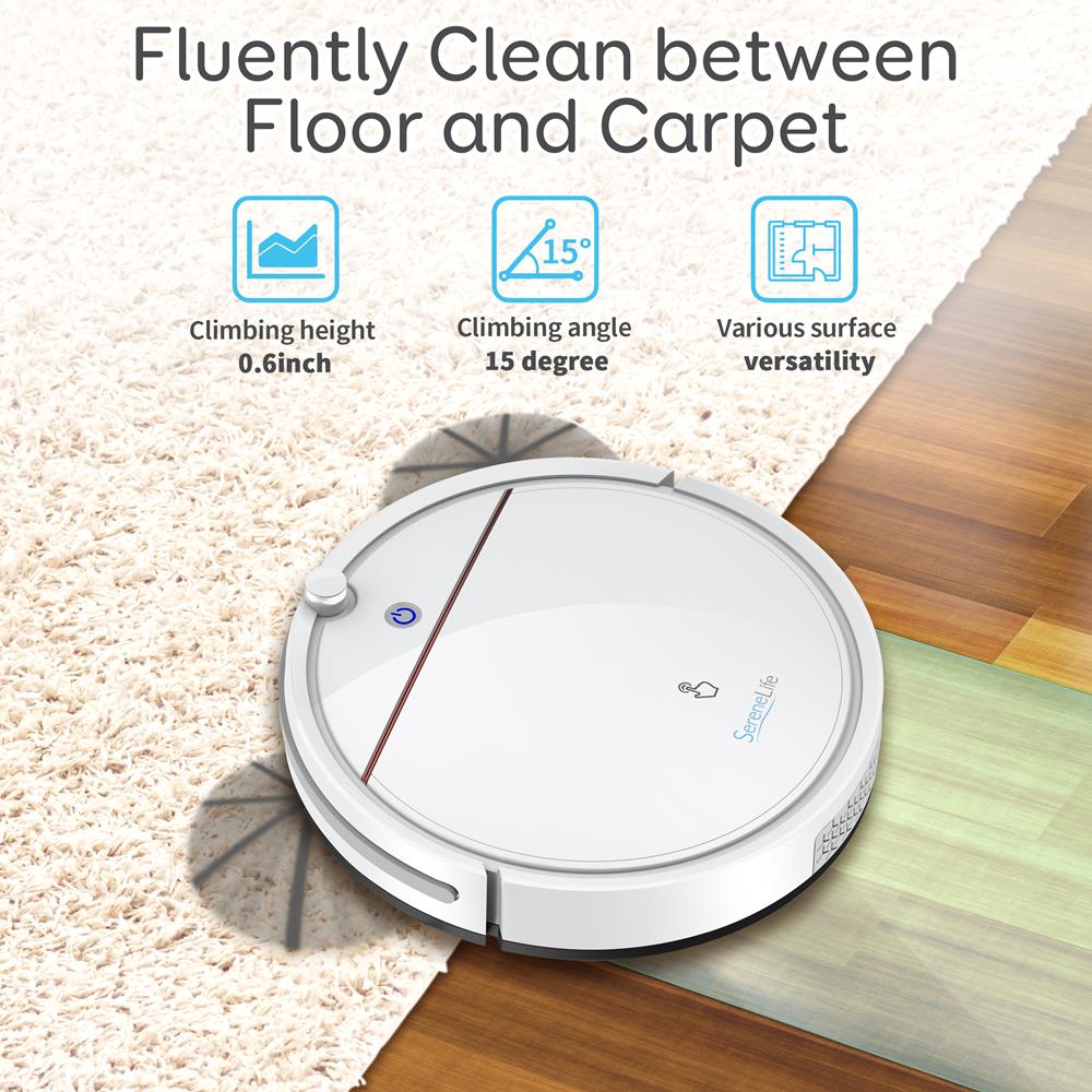 Smart Robot Vacuum Cleaner - Automatic Robot Cleaning Vacuum, Includes Remote Control For Cleaning Modes & Robot Directions