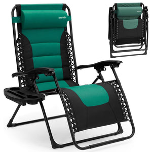 Zero Gravity Lounge Chair - Ultimate Comfort - Steel & Textilene - Green