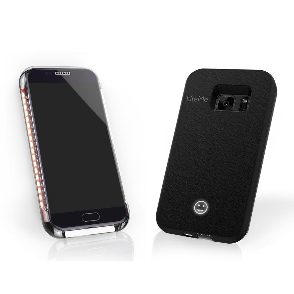 Lite-Me Selfie Lighted Smart Case, Phone Protection With Built-In Power Bank & Led Lights (For Samsung Galaxy S7)