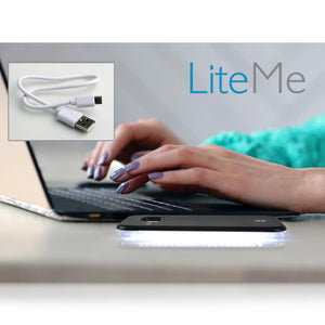 Lite-Me Selfie Lighted Case, Phone Protection With Built-In Power Bank & Led Lights