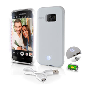 Lite-Me Selfie Lighted Case, Phone Protection With Built-In Power Bank & Led Lights