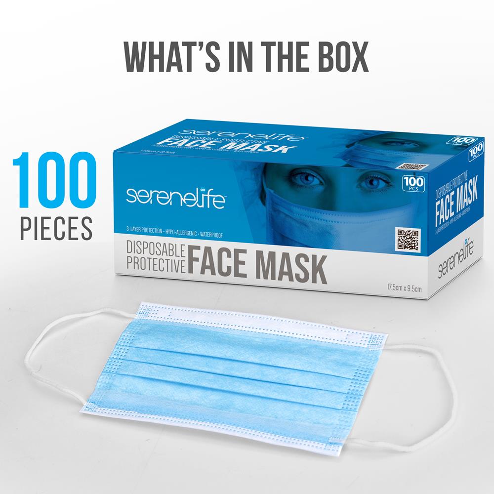 1000 Pcs. Disposable Face Masks - 3 Layer Protection Breathable Face Masks, For Dust Covering (For Adults)