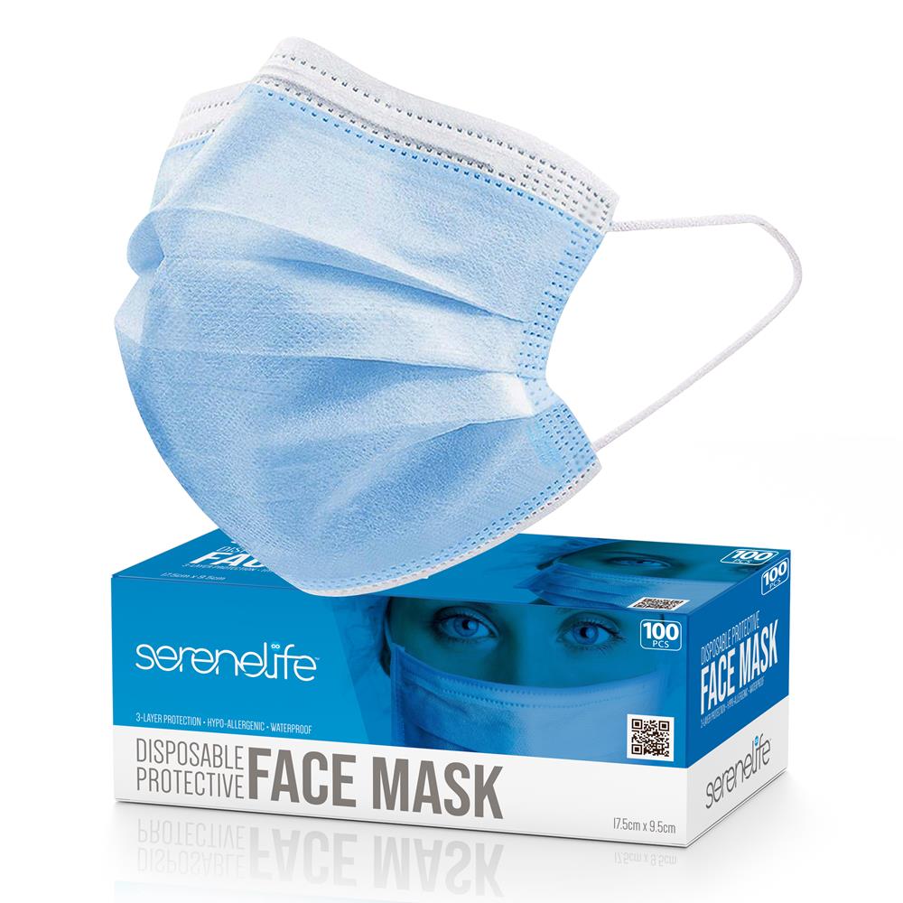 1000 Pcs. Disposable Face Masks - 3 Layer Protection Breathable Face Masks, For Dust Covering (For Adults)