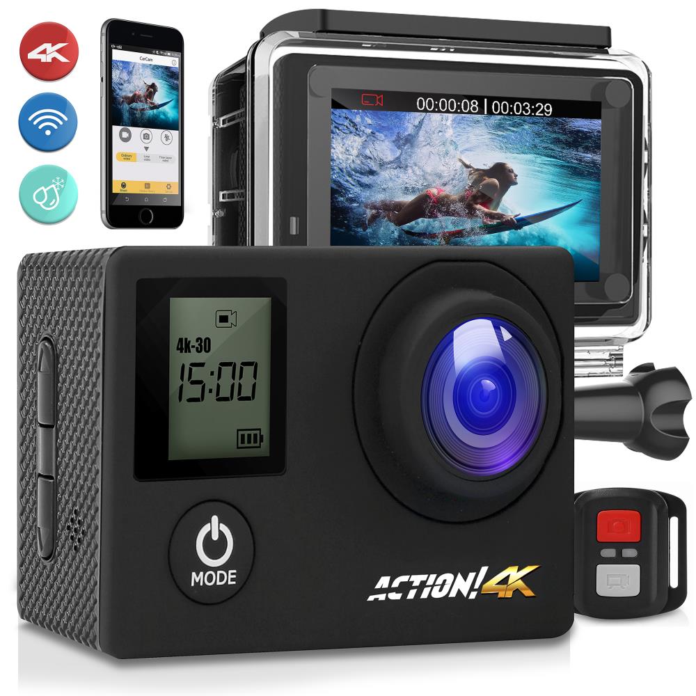 Action! Cam - 4K Ultra Hd Wifi Camera, 1080P+ Sports Action Camera & Camcorder