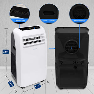 Portable Air Conditioner And Heater - Compact Home Ac Cooling And Heating Unit With Built-In Dehumidifier & Fan Modes, Includes Window Mount Kit (10,000 Btu Cooling)