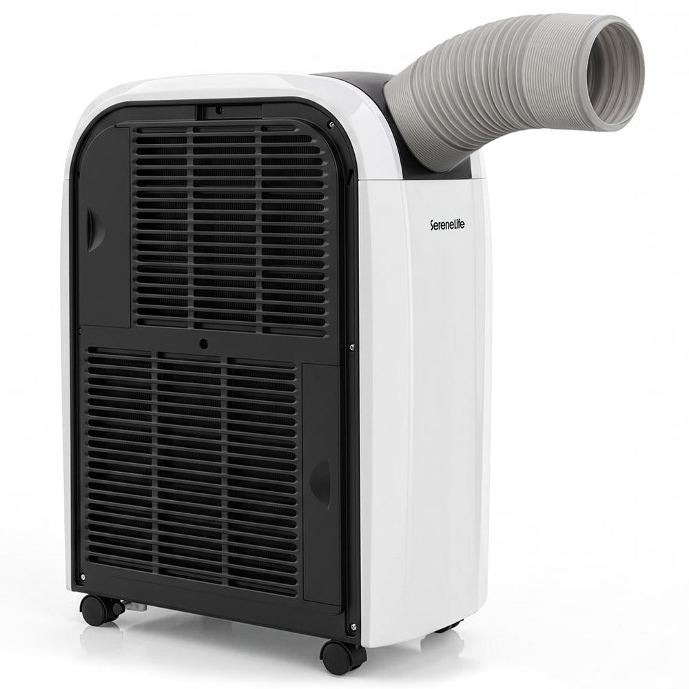 Serenelife Spot Cooler Air Conditioner And Heater With Wi-Fi Function - 12000 Btu Cooling (Ashrae), Compact Unit With Dehumidifier & Heating Modes, Includes Window Mount Kit (Gray)