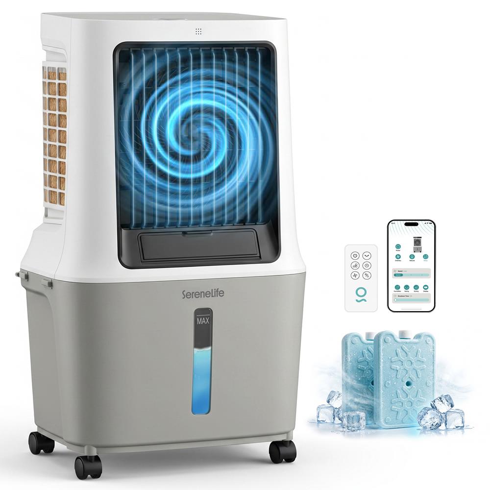 Portable Evaporative Air Cooler With 30 Liters Detachable Water Tank With Wifi Function For Outdoor And Indoor Use