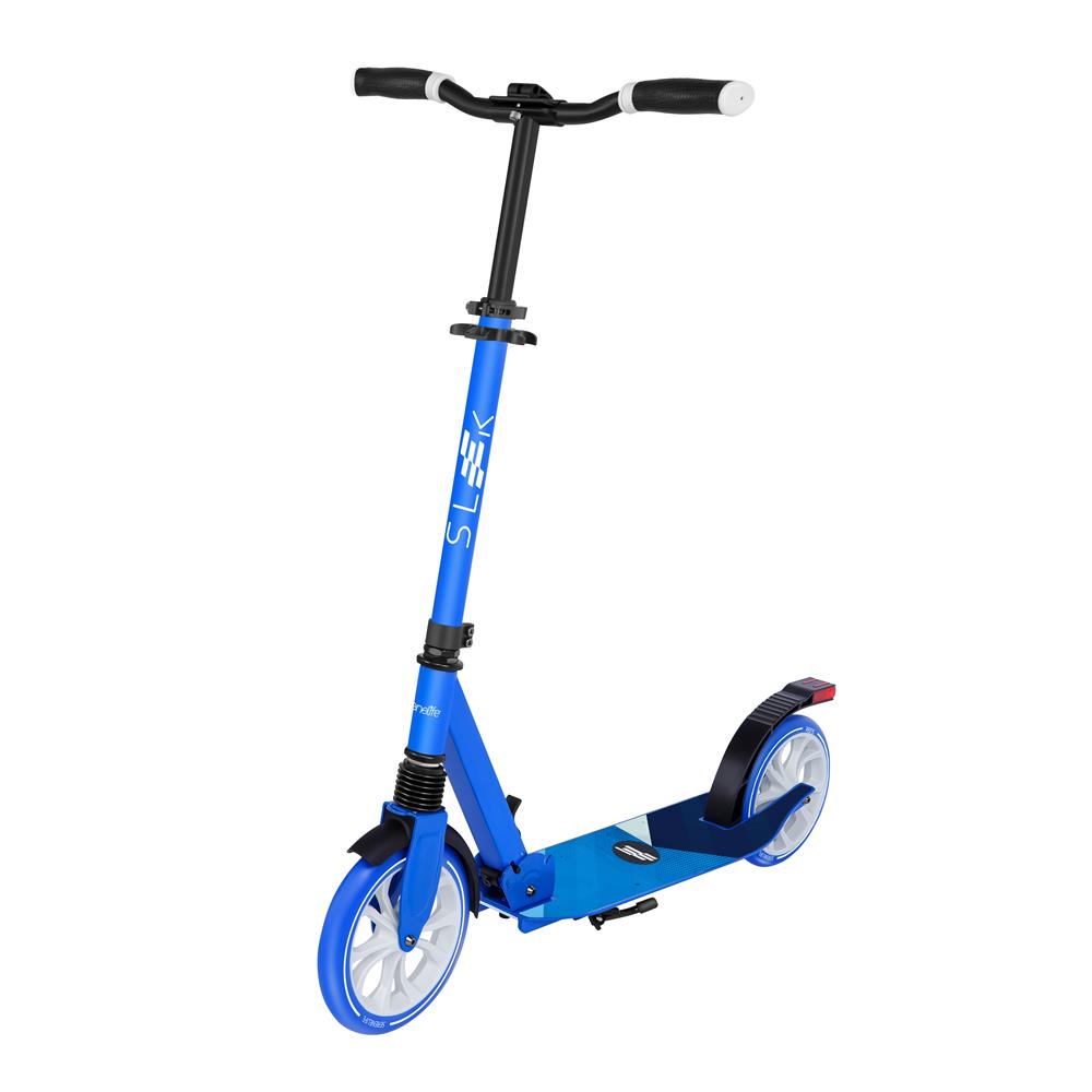 Lightweight And Foldable Kick Scooter - Adjustable Scooter For Adults, Alloy Deck With High Impact Wheels (Blue)