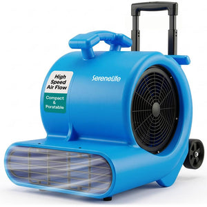 Serenelife Air Mover – High-Speed Blower Fan With 3 Speeds, Adjustable Angle, And Durable Design For Drying, Ventilation, And Air Circulation In Homes, Garages, And Worksites (Black)