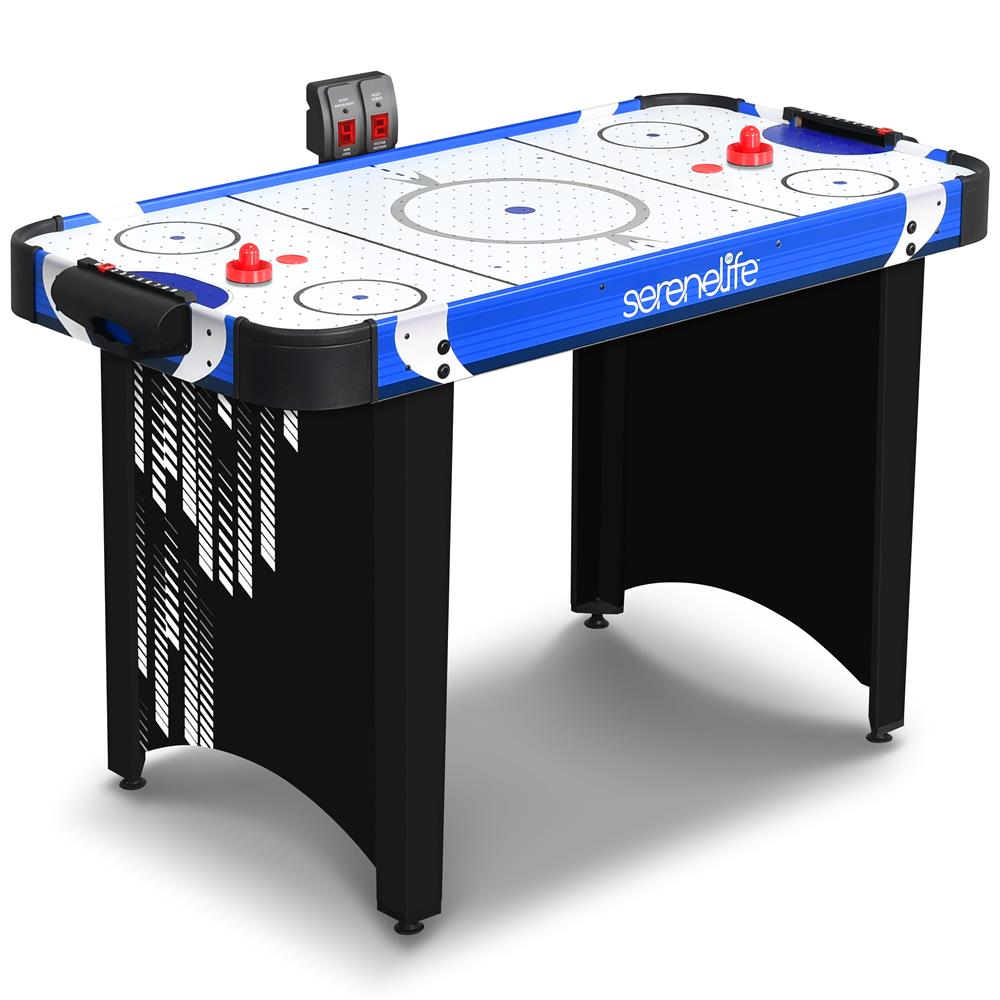 48" Air Hockey Table With Pucks And Pushers Accessories - Ideal For Indoor Games, Room And Bar (Blue & Black)