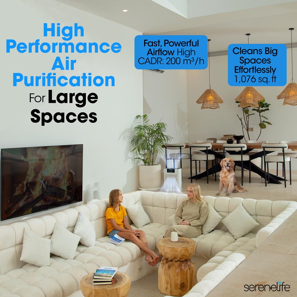 High-Performance Air Purifier With Sleep Mode, Automatic Mode, And Filter Replacement For Bedrooms, Offices, And Living Rooms (White)