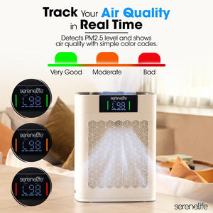 High-Performance Air Purifier With Sleep Mode, Automatic Mode, And Filter Replacement For Bedrooms, Offices, And Living Rooms (White)