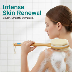 Double-Sided Pet Brush, Skin-Friendly, Wooden Handle, Massage Particles