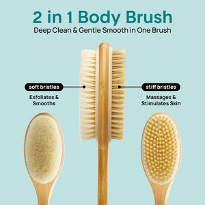 Double-Sided Pet Brush, Skin-Friendly, Wooden Handle, Massage Particles