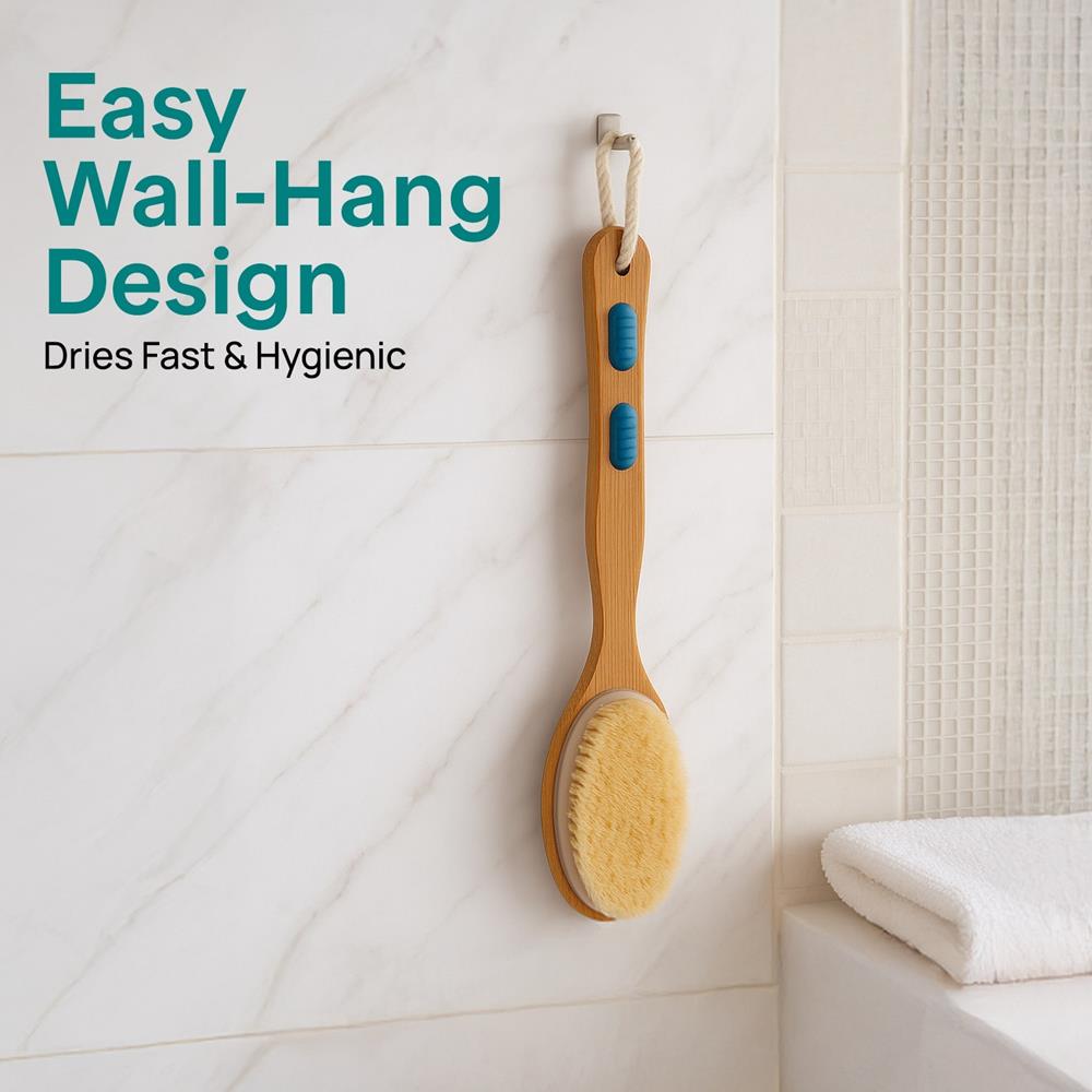 Double-Sided Pet Brush, Skin-Friendly, Wooden Handle, Massage Particles