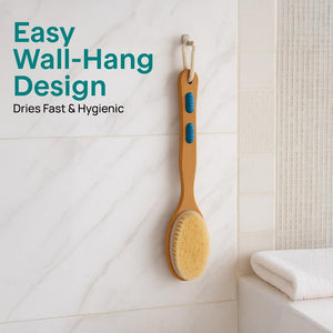 Double-Sided Pet Brush, Skin-Friendly, Wooden Handle, Massage Particles