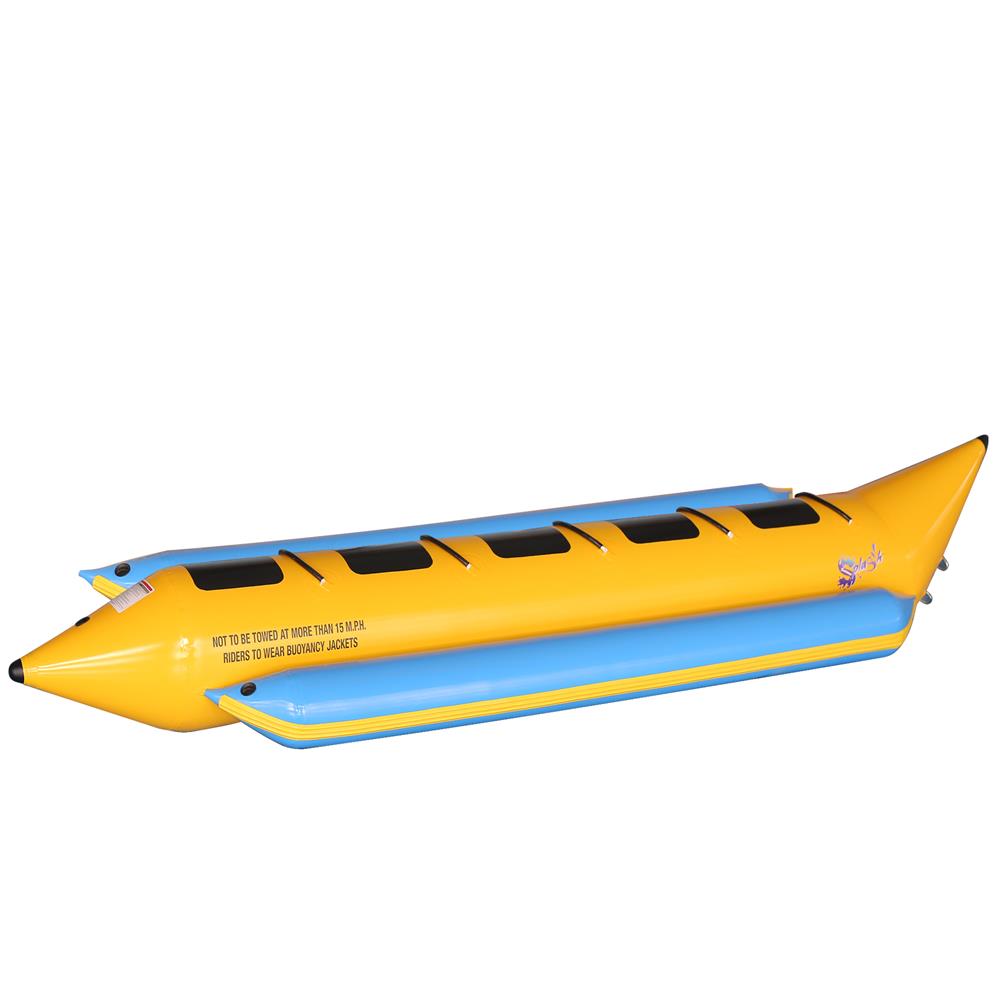 5-Person Recreational Inflatable Banana Boat With Storage Bag, Foot Pump, And Repair Kit