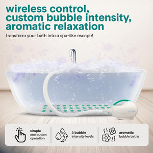 Bubble Bath Mat Spa - Relaxing Bubbles, Waterproof LED, Teal