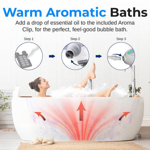 Bubble Bath Mat Spa - Relaxing Bubbles, Waterproof LED, Teal