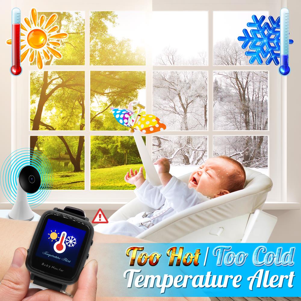 Smart Baby Monitor With Wearable Video Smart Watch - Wireless Video Camera Streaming Baby & Child Monitoring System