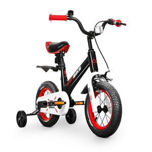 16'' High-End Kid'S Bicycle With 2 Hand Brakes, Reflectors, Bell, Tools, Training Wheels And Kickstand (Orange)