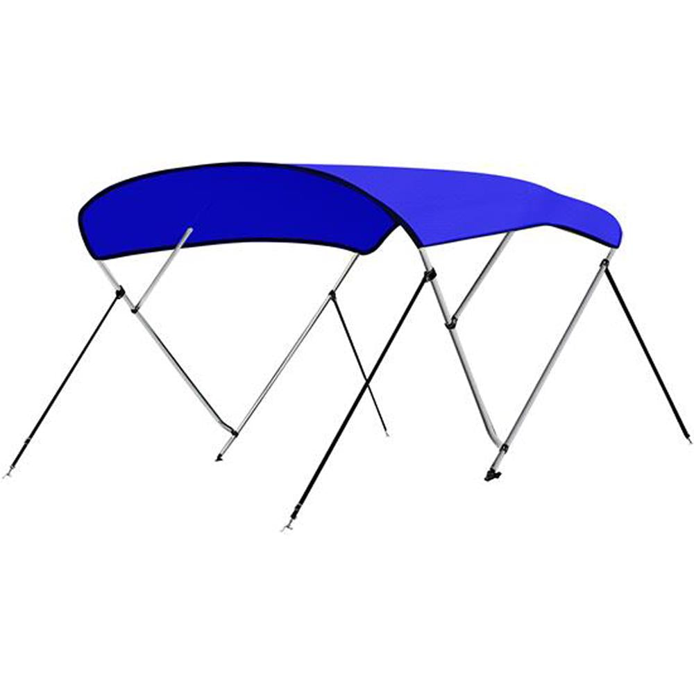 Bimini Top Boat Cover, Waterproof UV-Resistant, Aluminum Frame, Blue