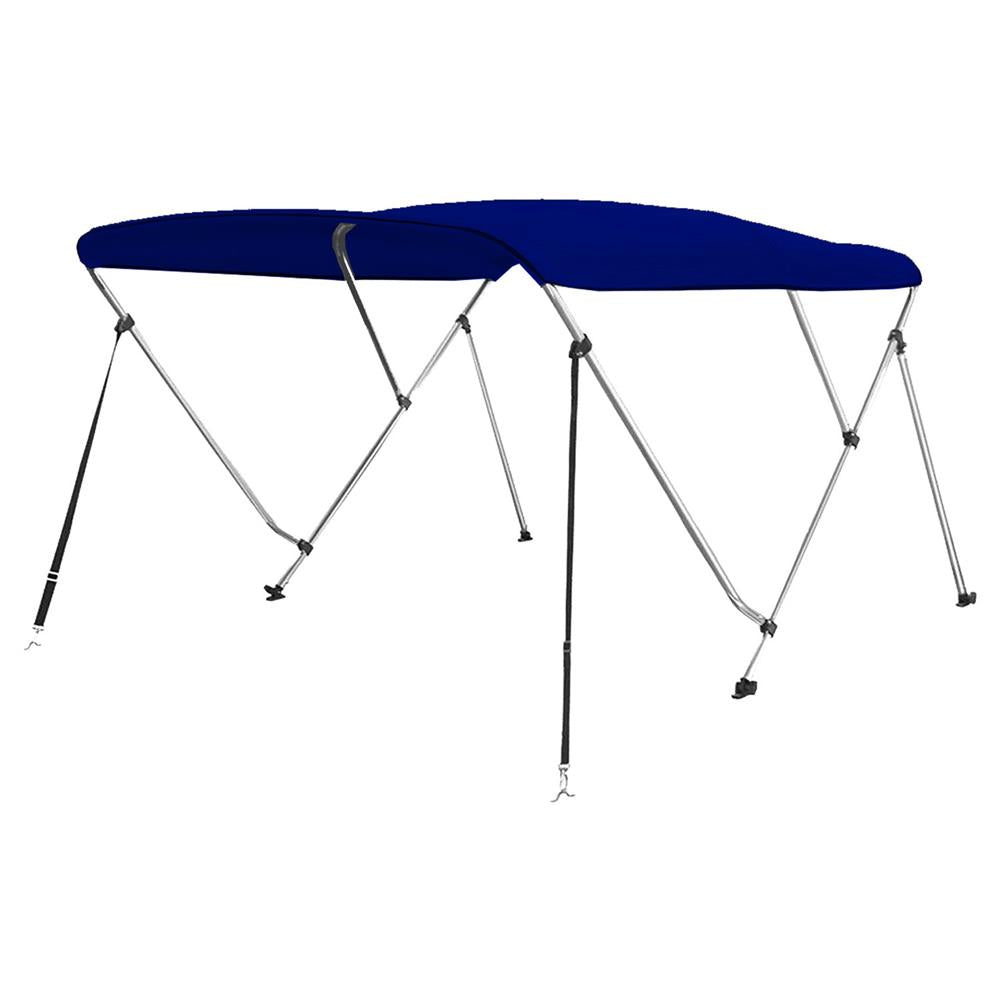 3 Bow Bimini Top Boat Cover, Waterproof Aluminum Frame, Blue