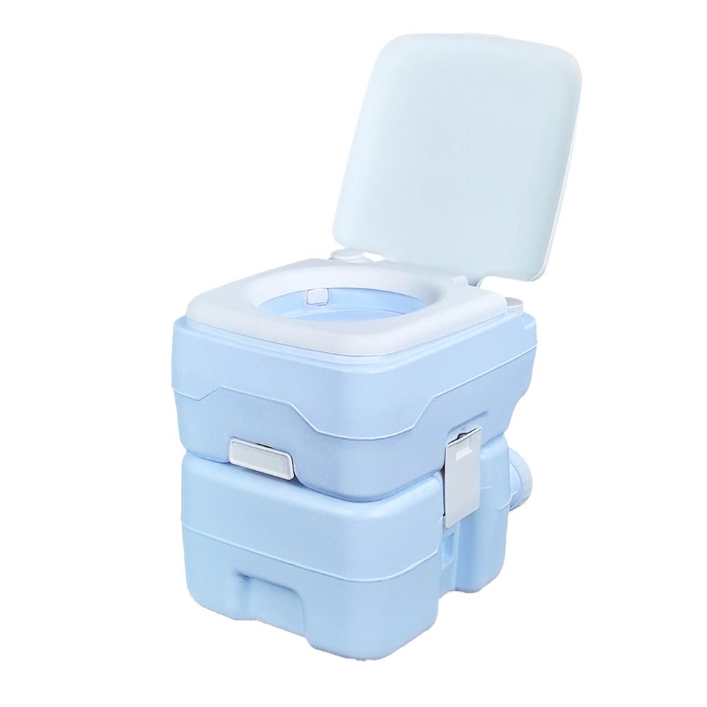 Portable Toilet 120 Flushes Leak-Proof HDPE Moonwhite