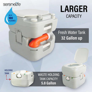 Outdoor Portable Toilet With Carrying Bag, Travel Toilet With Level Indicator