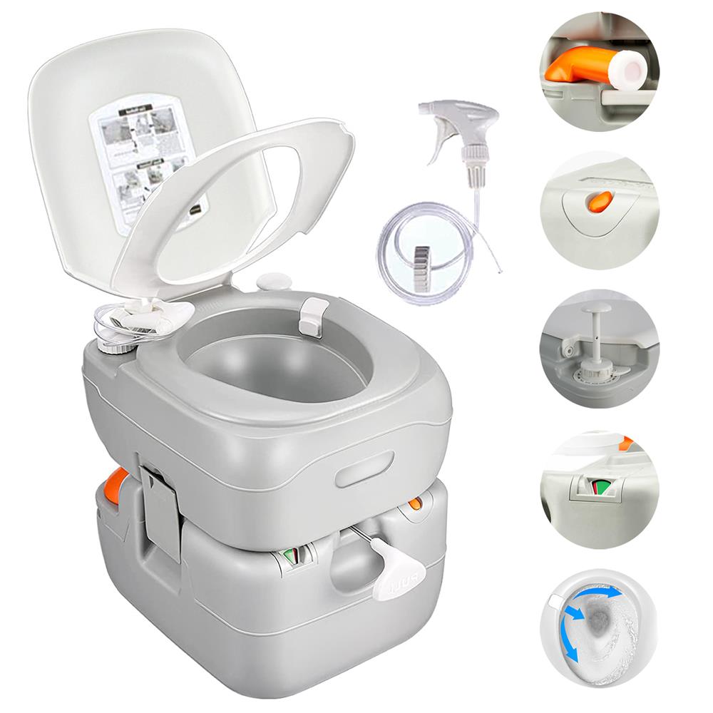 Outdoor Portable Toilet With Carrying Bag, Travel Toilet With Level Indicator