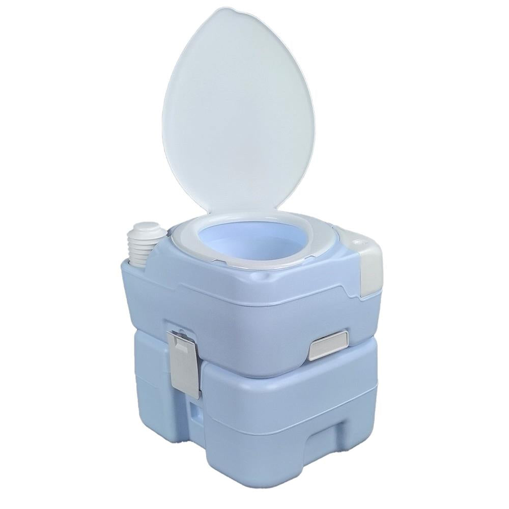 Portable Camping Toilet 120 Flushes HDPE Moonwhite