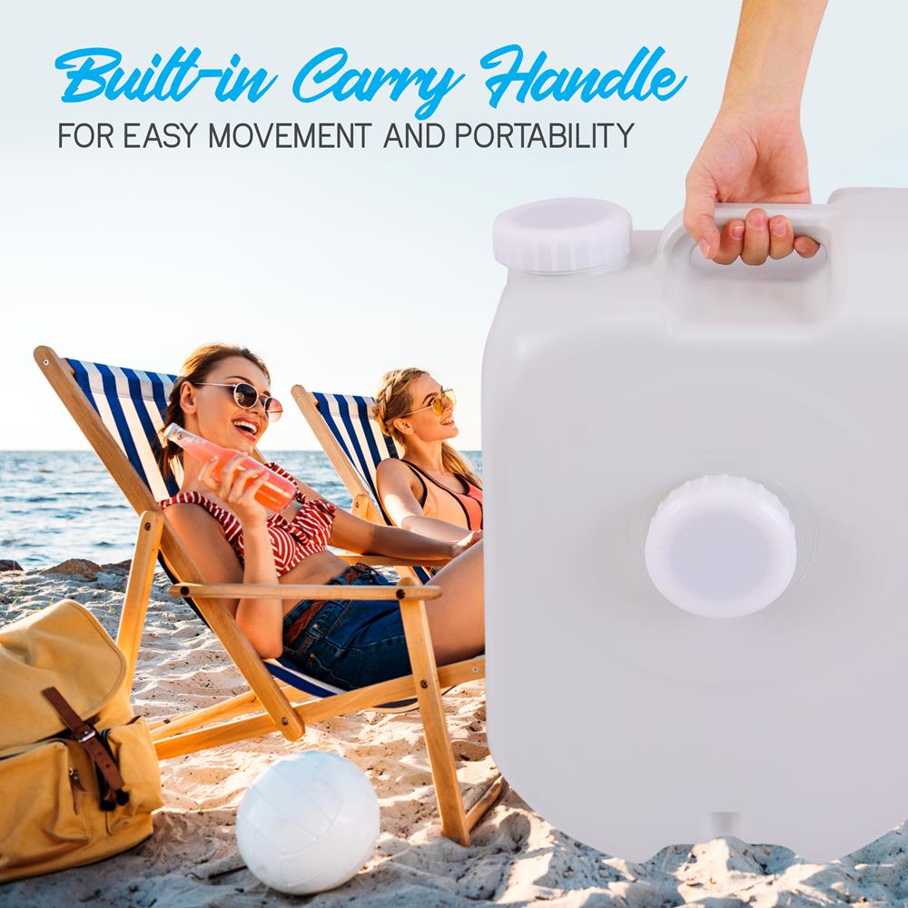 Compact And Portable Water Tank - Rugged & Sturdy Hdpe Construction With Built-In Carry Handle For Easy Movement