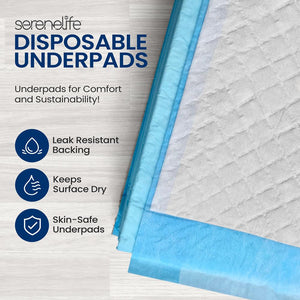 Disposable Underpads - Incontinence Pads, Thick And Super Absorbent Protection For Pets, Kids And Adults, Used For Chux, Bed Covers, Puppy Training