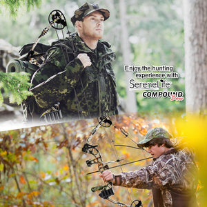 Compound Bow Kit, Adjustable 30-70 lbs, 320 fps, Brown