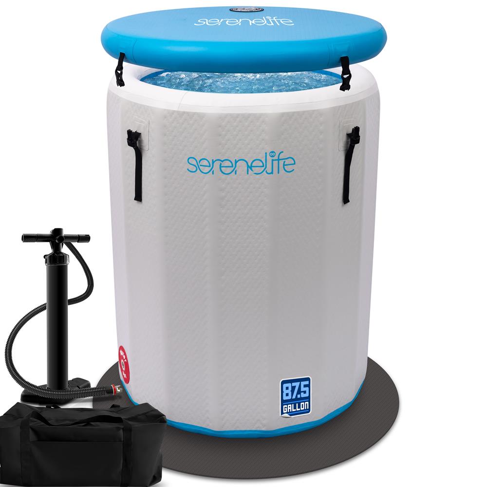 Inflatable Cold Plunge Tub 87.5 Gal Recovery Drop Stitch PVC
