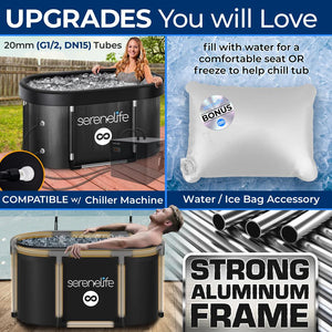 105 Gallon Insulated Ice Bath Tub, Quick Setup, Aluminum Frame, Portable