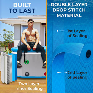 Inflatable Cold Plunge Tub 150 Gal Drop Stitch PVC Therapy Recovery