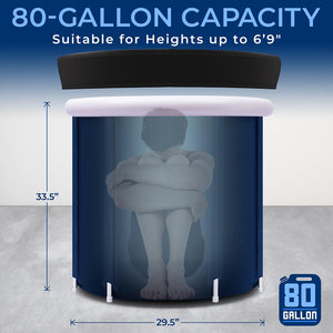 Inflatable Cold Plunge Tub - Muscle Recovery, Insulated PVC, 78 Gallons
