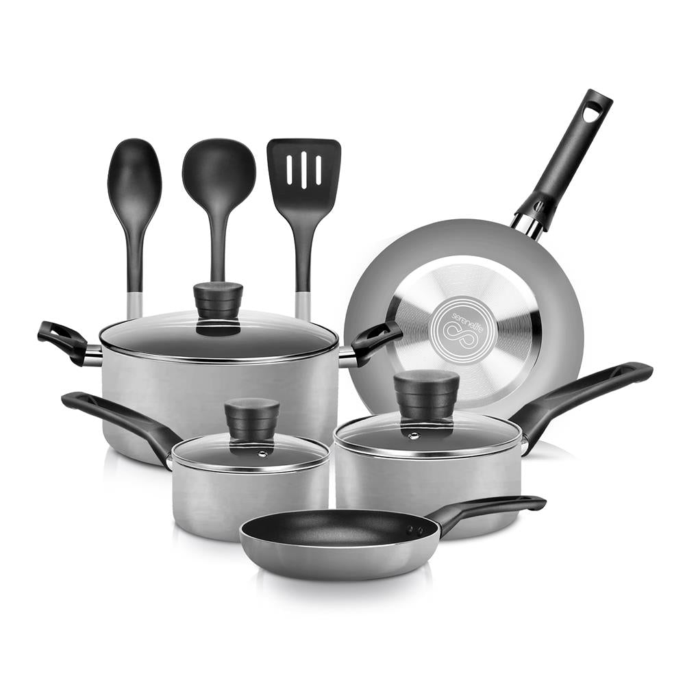 11-Piece Non-Stick Cookware Set, Even Heat